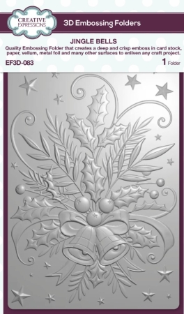 Creative Expressions 3D Embossing Folder Jingle Bells