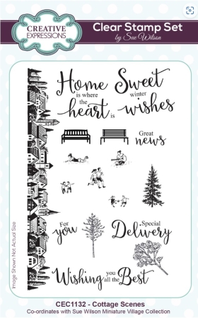 Creative Expressions A6 Clear Stamps Transparente Stempel Sue Wilson Cottage Scenes