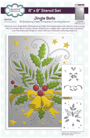 Creative Expressions Jingle Bells Companion Colouring Stencil