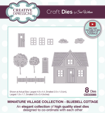 Creative Expressions Sue Wilson Craft Dies Miniature Village Bluebell Cottage