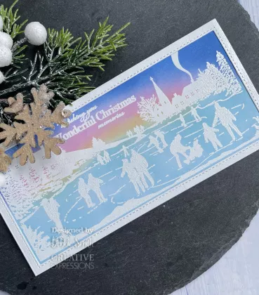 Preview: Creative Expressions Designer Boutique Rubber Stamp DL Skating Fun