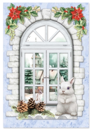 Reddy Cards Bastelset Weihnachtliche Fensterkarten