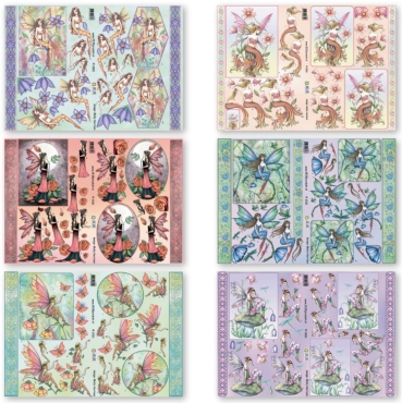Preview: 3D Fantasy Fairies booklet A4