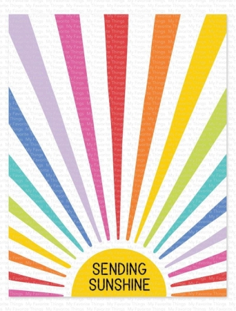 Preview: My Favorite Things Sunny Rays Stencil Schablone