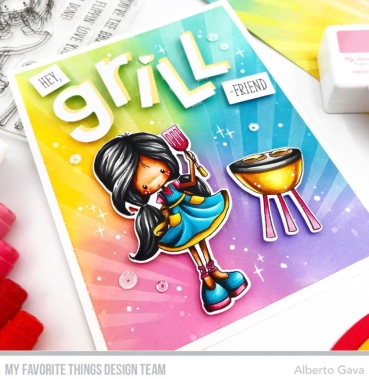 Preview: My Favorite Things Sunny Rays Stencil Schablone