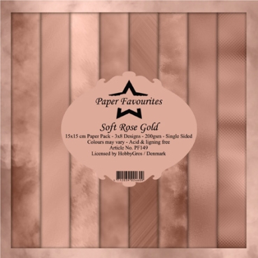 Paper Favourite 6 x 6 Inch Paper Pack Soft Rose Gold