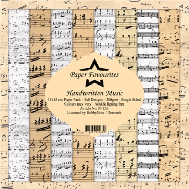 Paper Favourite 6 x 6 Inch Paper Pack Handwritten Music