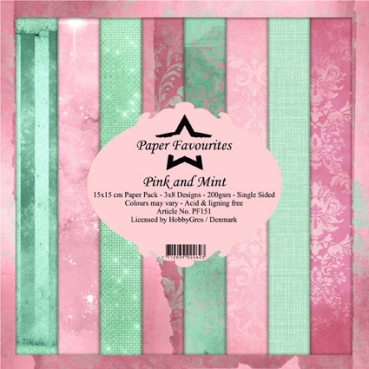 Paper Favourite 6 x 6 Inch Paper Pack Pink and Mint