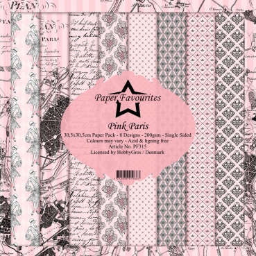 Dixi Craft 12 x 12 Inch Paper Pack Pink Paris