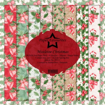 Dixi Craft 12 x 12 Inch Paper Pack Mistletoe Christmas