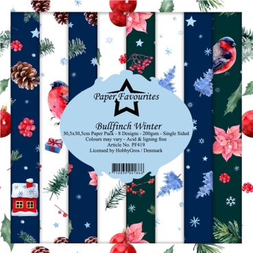 Paper Favourites Bullfinch Winter 12 x 12 Inch Paper Pack