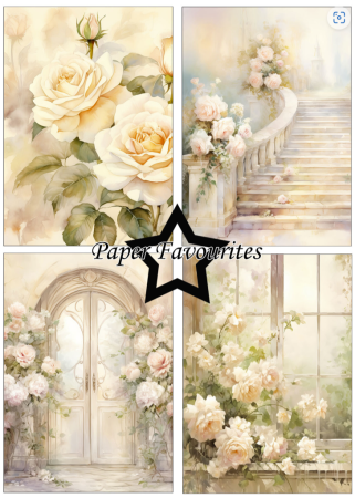 Preview: Paper Favourites A5 Paper Pack Shabby Chic Roses