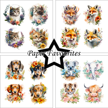 Preview: Paper Favourites 6 x 6 Inch Paper Pack Cute Animals