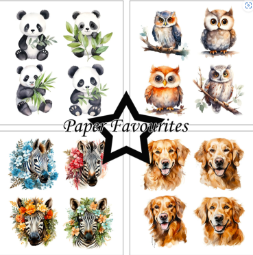 Preview: Paper Favourites 6 x 6 Inch Paper Pack Cute Animals