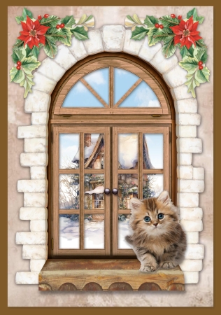 Reddy Cards Bastelset Weihnachtliche Fensterkarten