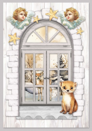Reddy Cards Bastelset Weihnachtliche Fensterkarten