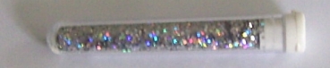 Flimmer im Röhrchen silber