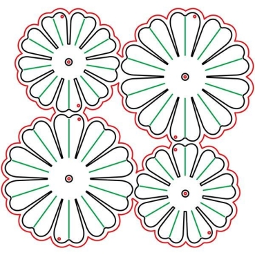 Preview: Flowerz Schneideschablone Begonien