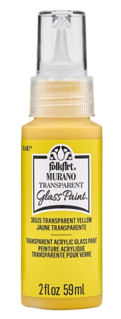 Folkart Murano Glass Paint Transparent 59 ml Yellow
