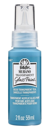 Folkart Murano Glass Paint Transparent 59 ml Teal
