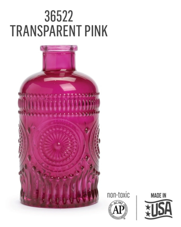 Preview: Folkart Murano Glass Paint Transparent 59 ml Pink