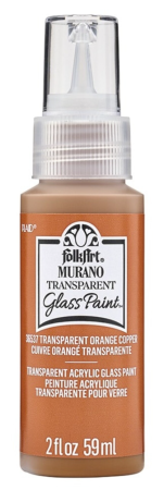 Folkart Murano Glass Paint Transparent 59 ml Orange Copper