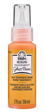 Folkart Murano Glass Paint Transparent 59 ml Orange