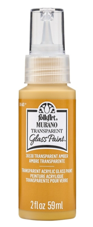 Folkart Murano Glass Paint Transparent 59 ml Amber