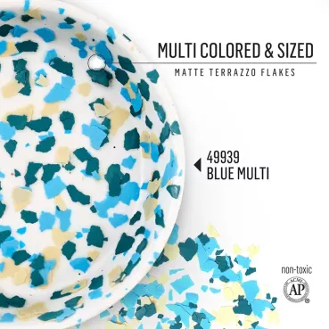 Preview: Folkart Terrazzo Flakes Blue-Multi