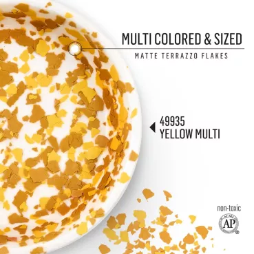 Preview: Folkart Terrazzo Flakes Yellow-Multi