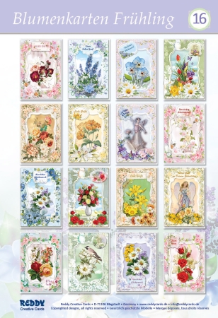Reddy Cards Frühlingsblumen Set für 16 Grußkarten