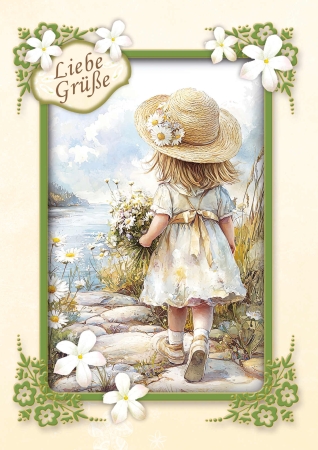 Preview: Reddy Cards Bastelset Sommergrüße mit Gänseblümchen