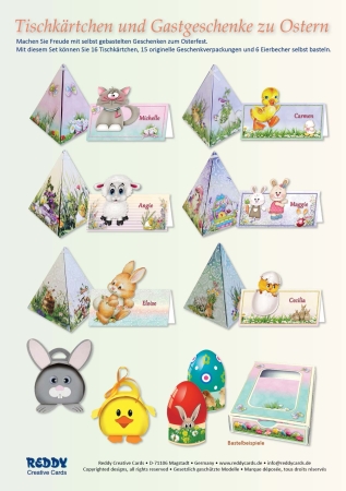Reddy Cards Tischkärtchen und Gastgeschenke zu Ostern