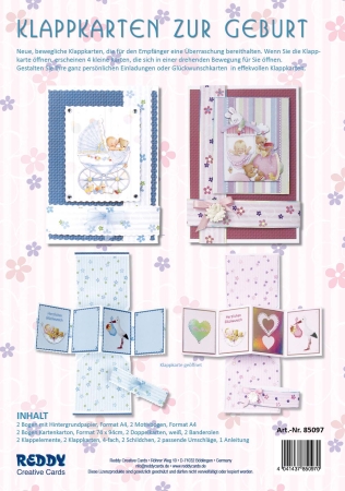 Reddy Cards Klappkartenset Geburt Junge und Mädchen