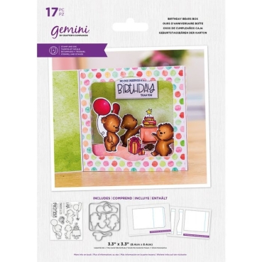 Gemini Stamp & Die Stempel und Stanzschablone Birthday Bears Box