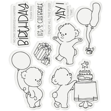 Preview: Gemini Stamp & Die Stempel und Stanzschablone Birthday Bears Box
