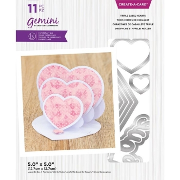 GEMINI Triple Easel Hearts Create-a-Card Dies Stanzschablonen