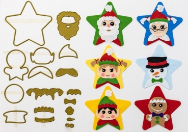 Preview: Gemini Dies Stanzschablonen Festive Friends Appliqué