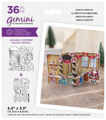 Gemini Christmas 3D Scene Builder Stamp & Die Stempel und Stanzschablone Santa's Grotto