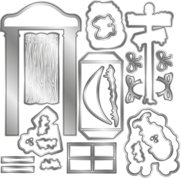 Preview: Gemini Christmas 3D Scene Builder Stamp & Die Stempel und Stanzschablone Santa's Grotto