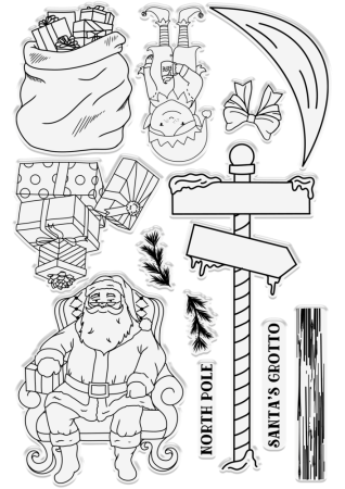 Preview: Gemini Christmas 3D Scene Builder Stamp & Die Stempel und Stanzschablone Santa's Grotto