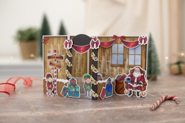 Preview: Gemini Christmas 3D Scene Builder Stamp & Die Stempel und Stanzschablone Santa's Grotto