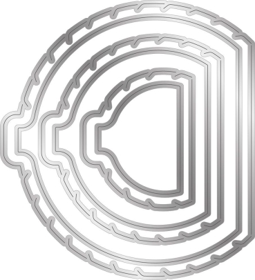 Gemini Door Reveal Stamp & Die Stempel und Stanzschablone Curved