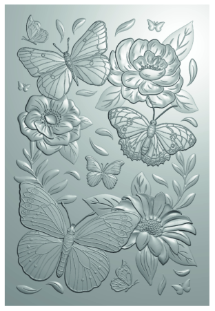 Preview: Gemini Butterflies and Blooms 4 x 6 Inch 3D Embossing Folder & Metal Die