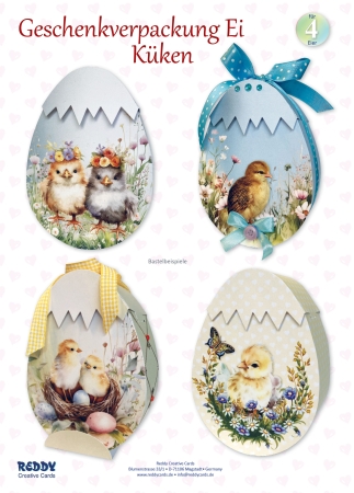 Reddy Cards Geschenkverpackungen Ei 2 Küken