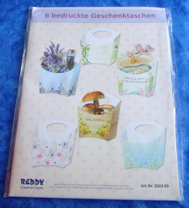 Reddy Cards 6 bedruckte Geschenktaschen
