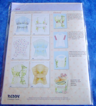 Preview: Reddy Cards 6 bedruckte Geschenktaschen