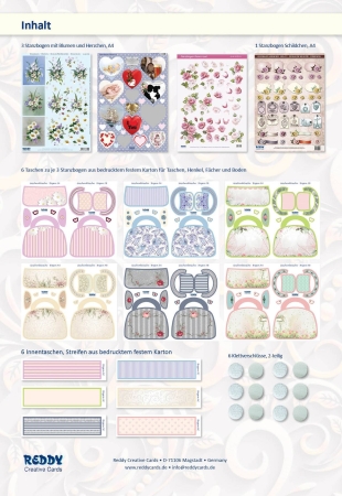 Preview: Reddy Cards Bastelset Geschenktaschen Blumen