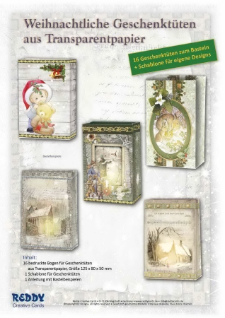 Reddy Cards Geschenktüten aus Transparentpapier Weihnachten
