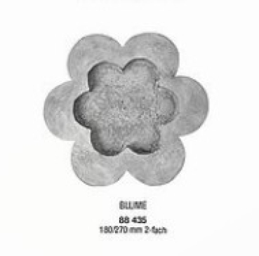 Gießform Blume 27/18 cm Durchmesser 2-teilig